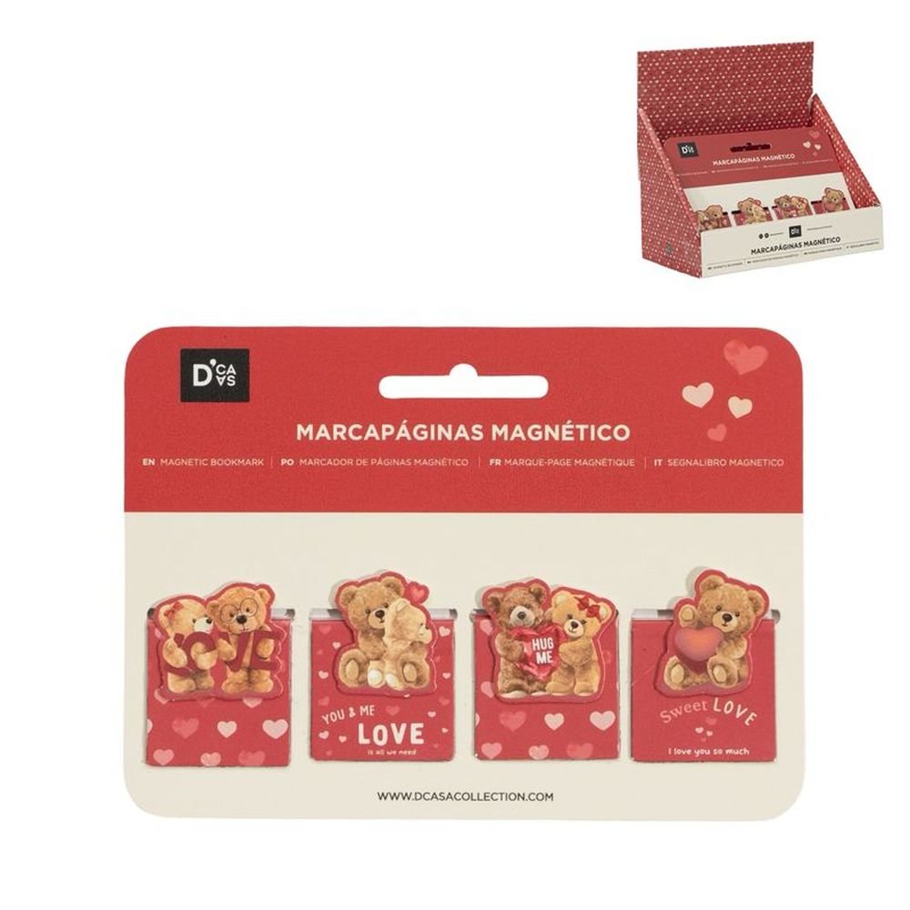Expositor 24 Set de 4 Marcapáginas Magnéticos Amor DCASA