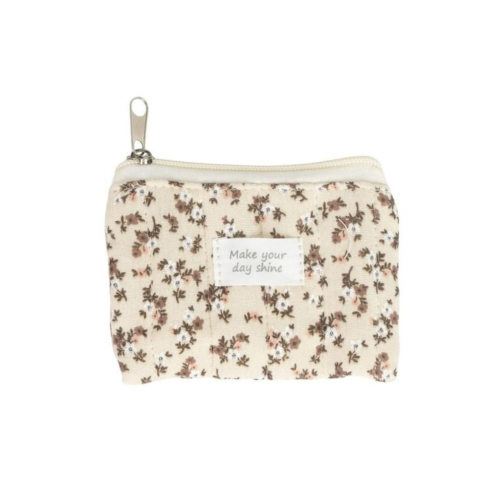 Monedero algodón flores DCASA 12 x 1 x 8,5 cm Imagen principal del producto