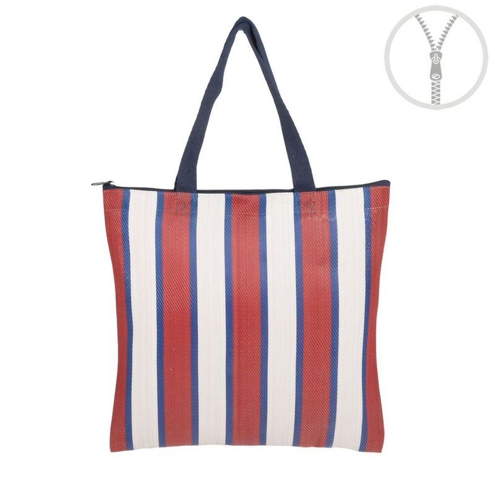Bolsa de plástico reciclado con rayas DCASA Imagen principal del producto