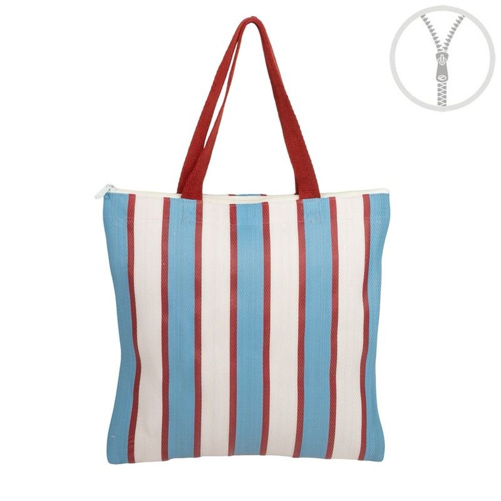 Bolsa plástica reciclada rayas DCASA
