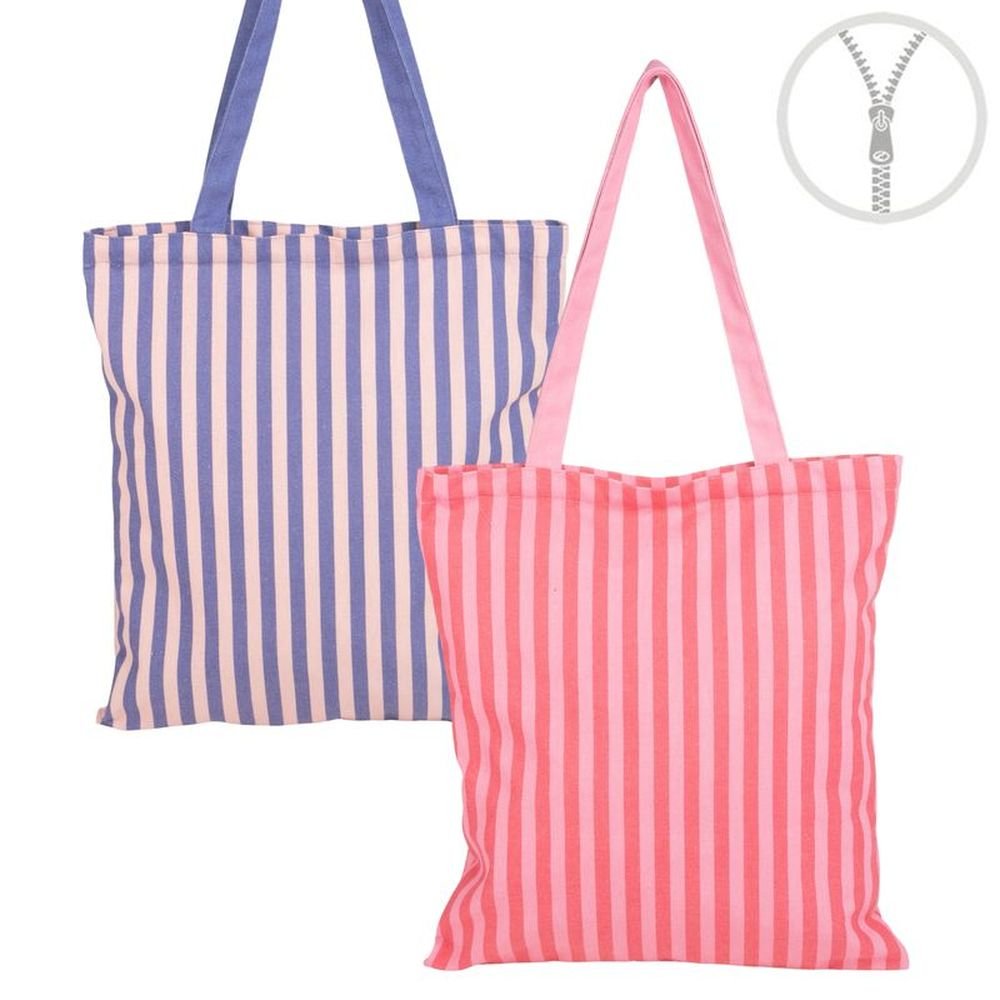 Bolsa Algodón con Cremallera Rayas Multicolor Surtidos DCASA Imagen principal del producto