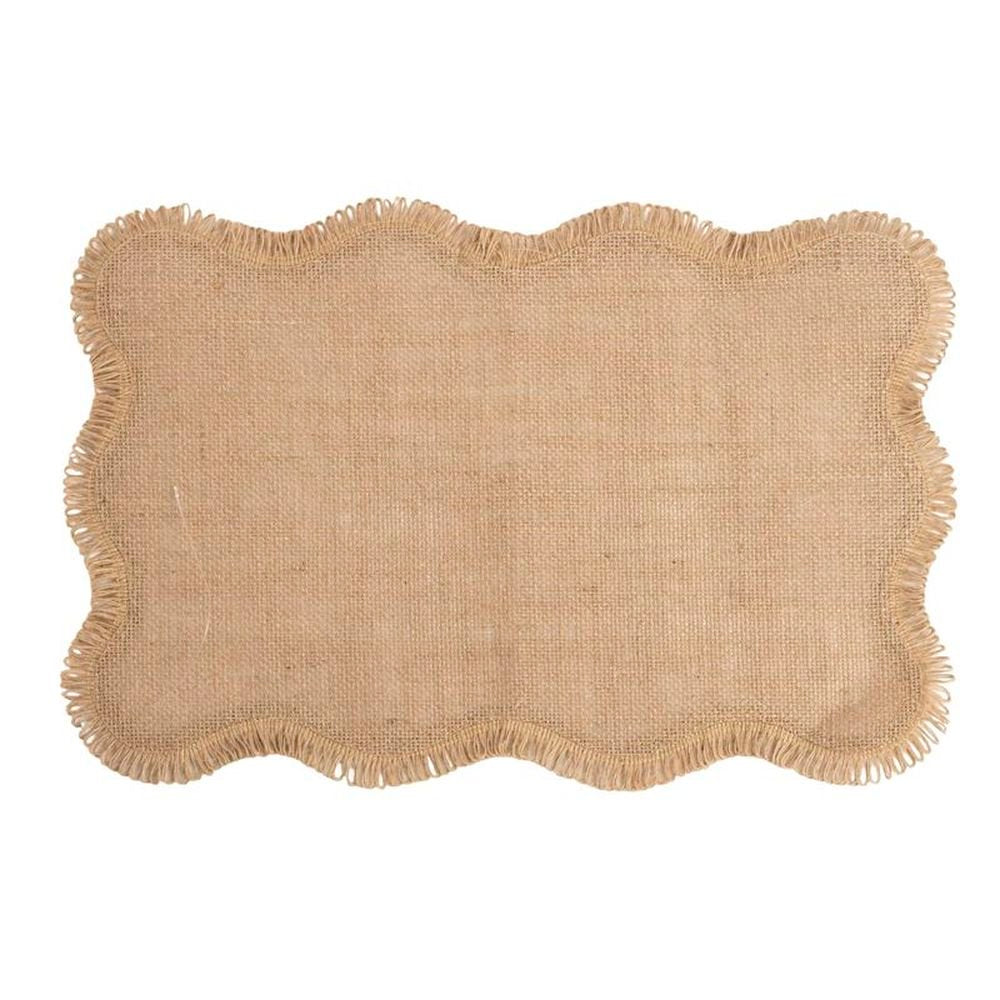 Mantel individual 30x45 cm Yute Ondas Natural DCASA Imagen principal del producto