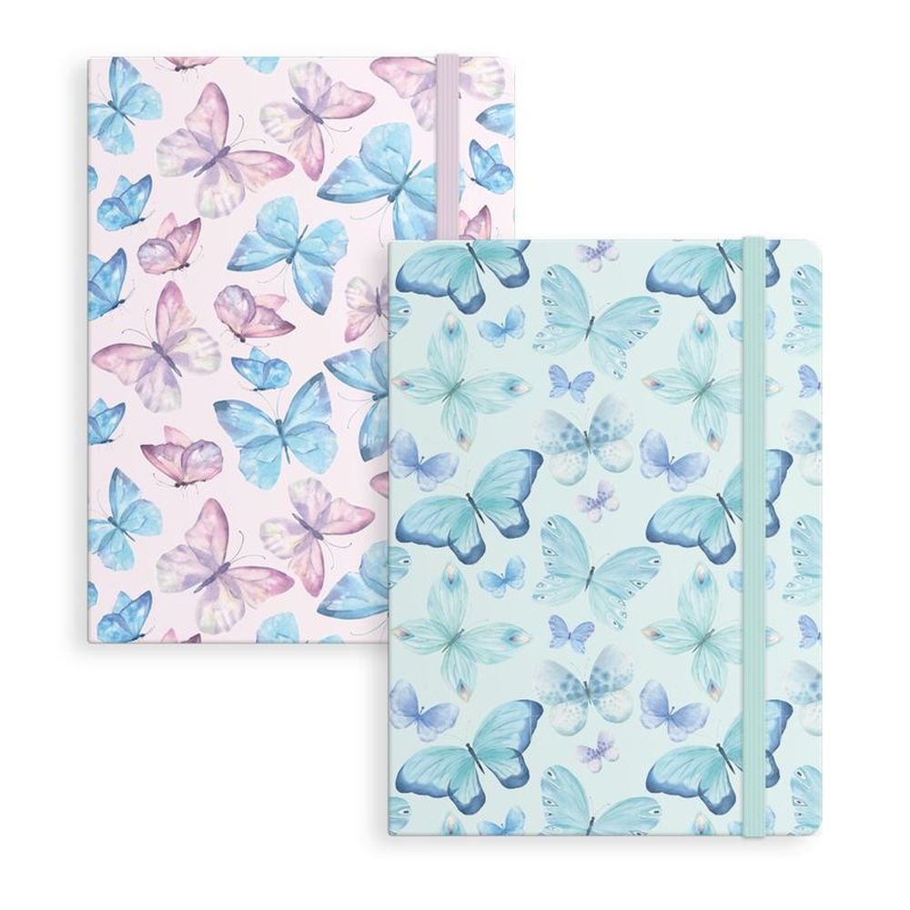 Libreta con Goma Mariposas Surtidas DCASA 13 x 19 cm