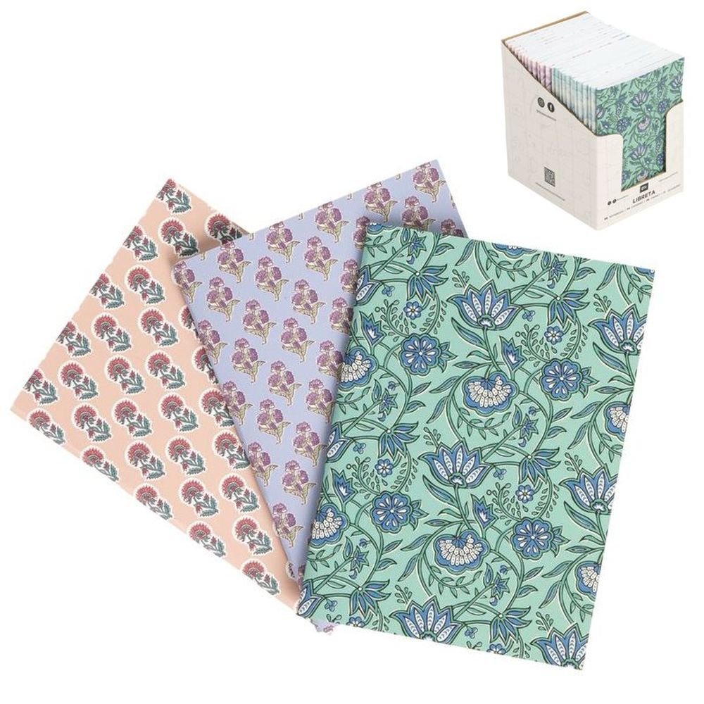 Expositor 24 Libretas Tapa Blanda Etnic Surtido DCASA