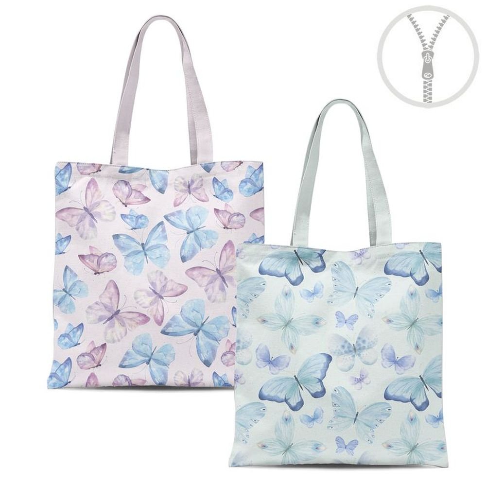 Bolsa Algodón con Cremallera Mariposas Surtidos DCASA Imagen principal del producto