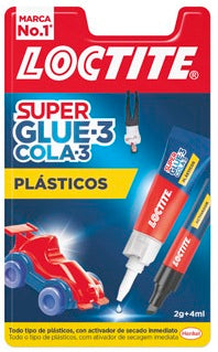 Pegamento universal Loctite Plasticos 2 g + 4 ml para bricolaje Imagen principal del producto