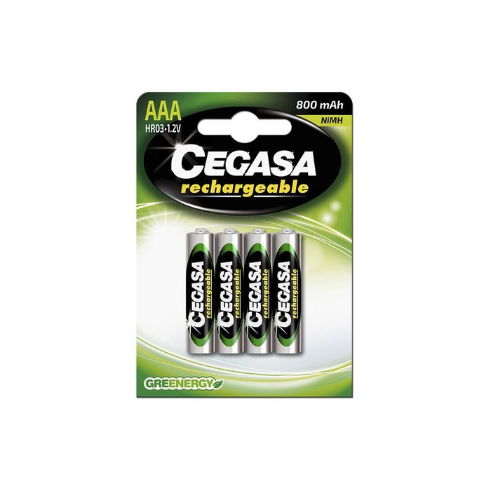 Blister 4 Pilas Cegasa Recargable HR03 800 ,ah 1 2V