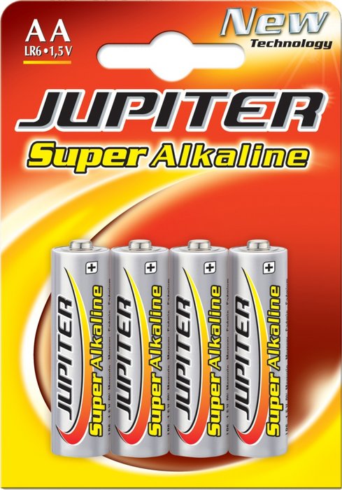 Pila Jupiter Alcalina LR6 Aa Blister 4 Unidades POESSA