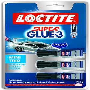 PEGAMENTO SUPER GLUE 3 1GRS MINI TRIO BLISTER 3 UNIDADES | 1 UNIDADES | (LOCTITE) Imagen principal del producto