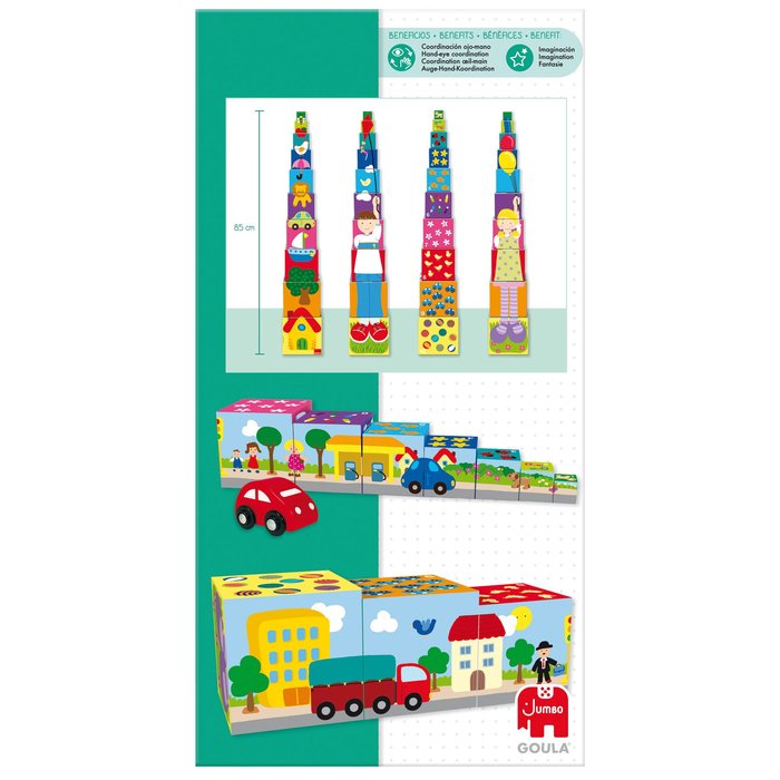 JUEGO CUBOS APILABLES COCHE | GOULA | 1 UNIDAD | 8410446552025