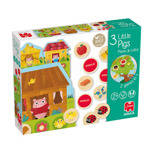 Memo Loto Los Tres Cerditos Goula Pack de 12 juegos educativos