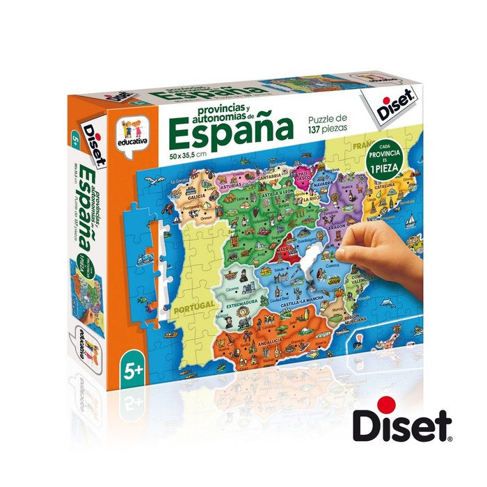 JUEGO EDUCATIVO PROVINCIAS DE ESPAÑA | DISET | 1 UNIDAD | 8410446689424
