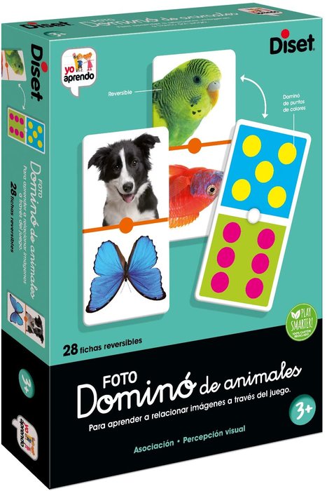 JUEGO DOMINO FOTO DE LOS ANIMALES | DISET | 1 UNIDAD | 8410446689684