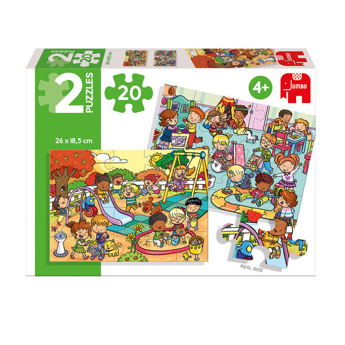 Parque y habitación juegos 2 puzzles 20 piezas DISET