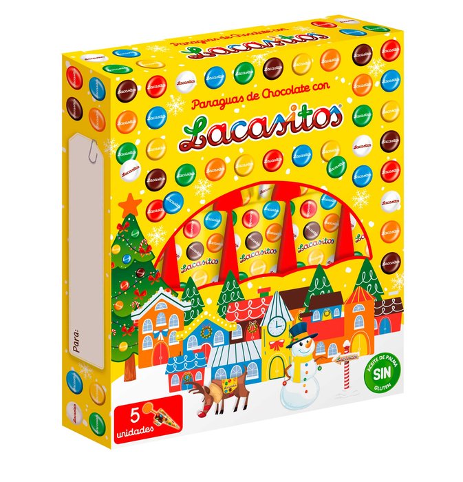 Paraguas Lacasitos Navidad 11 g Pack 5 unidades Marca Lacasitos Imagen principal del producto