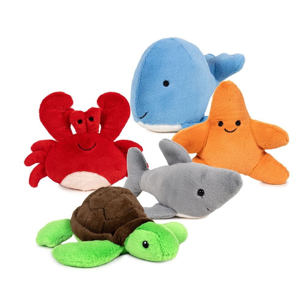 EXPOSITOR 10 PELUCHES NATURE MINI MARINES 15CM | FAMOSA SOFTIES | ENVASE 10 UDS. UNIDAD | 8410779650863