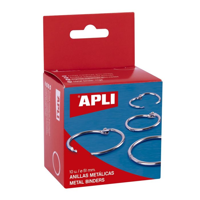 ANILLAS METALICAS 46 MM CAJA 10 UNIDADES REF, 455 | 1 UNIDADES | (APLI)