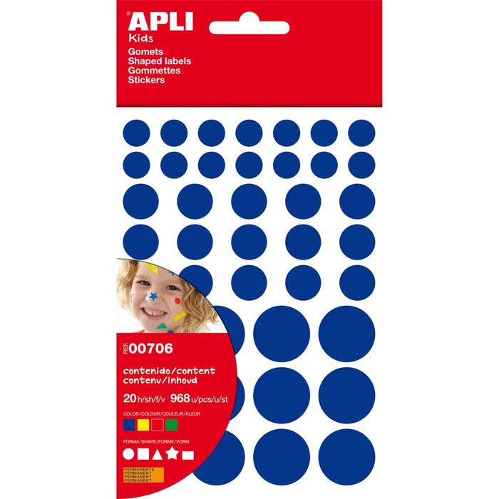 Gomets Figuras Surtidas 706 APLI Pack 20,5 cm Imagen principal del producto