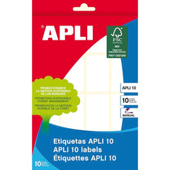 ETIQUETA BLANCA 25X40 10H APLI 1646 | 10 UNIDADES | (APLI)