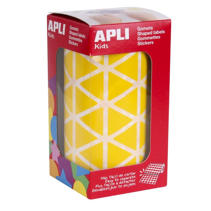 Gomets Triángulo Rollo Amarillo 21 Unidades APLI Imagen principal del producto