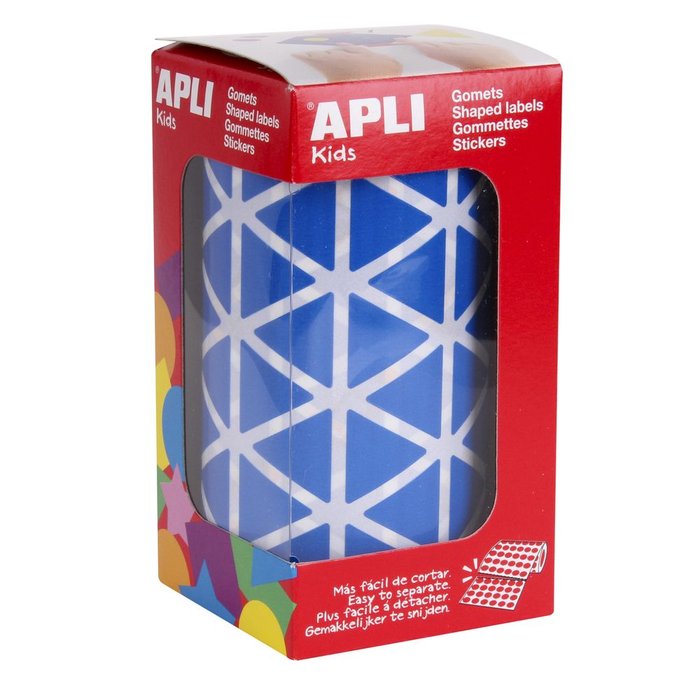 Gomets Triángulo Rollo 21 Azul APLI Imagen principal del producto