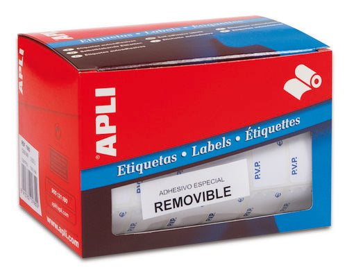 ETIQUETA ROLLO PVP/EURO 12X18 10084 BLANCA | 1 UNIDADES | (APLI) Imagen principal del producto