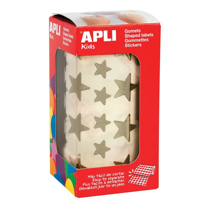 Gomets Estrella Adhesiva Oro Rollo APLI Imagen principal del producto