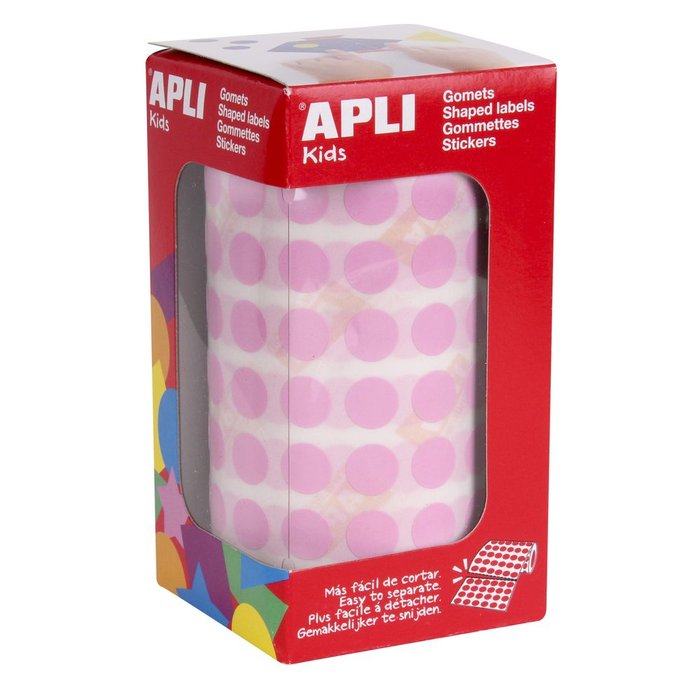 Gomets redondos rollo rosa Ø 10,5 mm Apli Imagen principal del producto