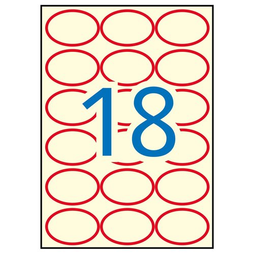 Etiquetas crema con ribete APLI 63,5x42,3mm, 10 hojas Imagen secundaria del producto