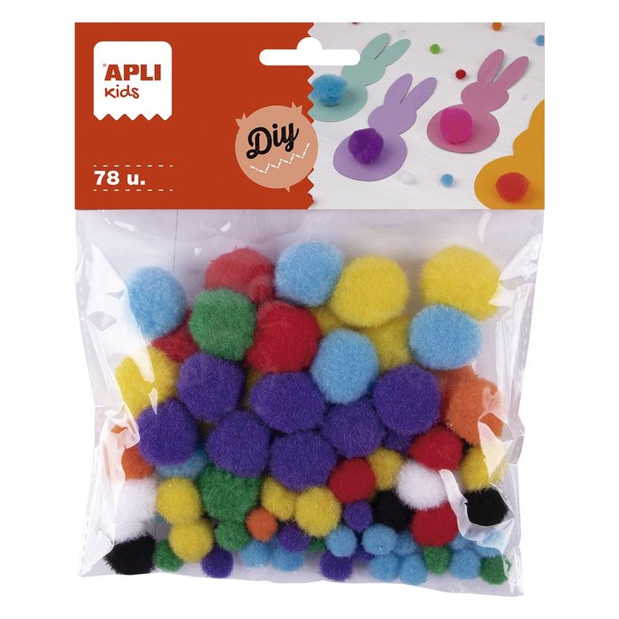 Bolsa 78 Pom Pom 8 Colores Surtidos