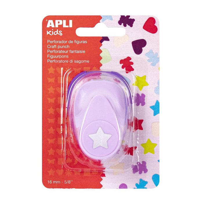 Perforadora papel estrella 16 mm APLI Manualidades