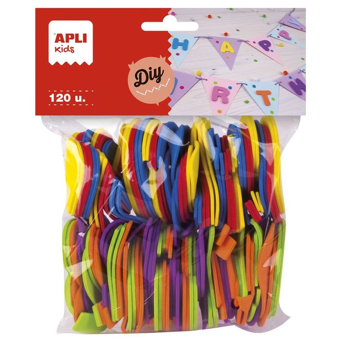 Bolsa 120 numeros goma eva colores surtidos