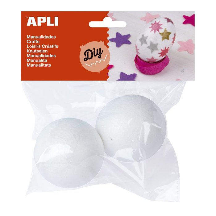 Bolas Porexpan Ø 70 mm Apli Juegos Pack 2 unidades