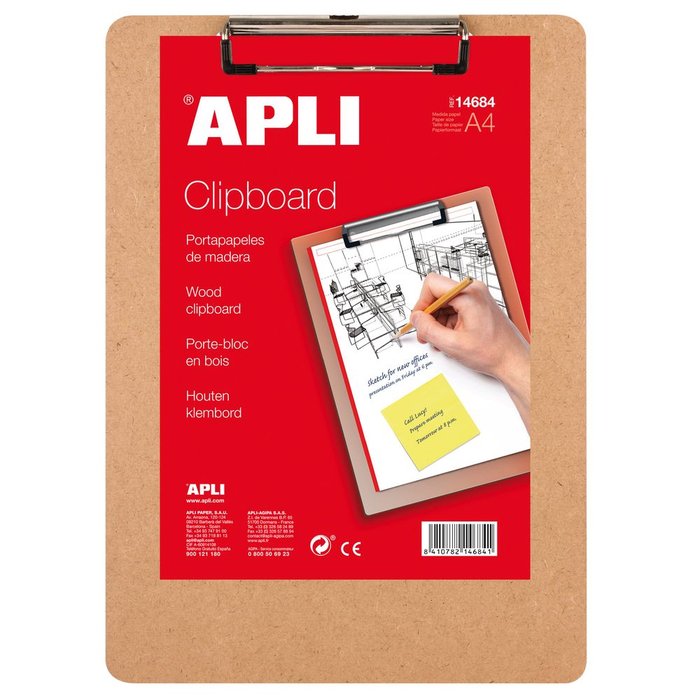 Portafolio Apli A4 madera natural marca Apli Imagen principal del producto