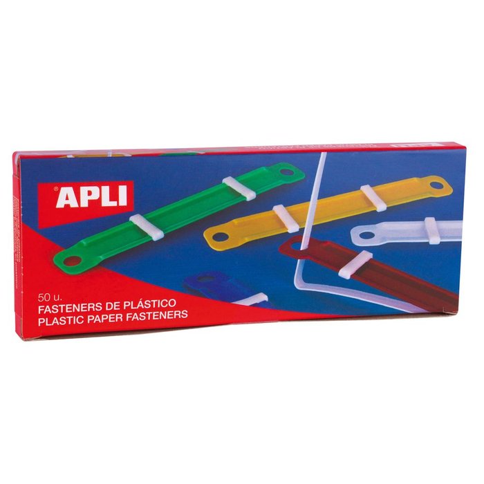 FASTENER DE PLASTICO COLORES SURTIDOS 90 X 12 MM 50 UNI, | 1 UNIDADES | (APLI) Imagen principal del producto