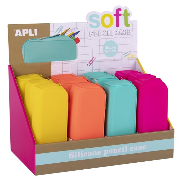 ESTUCHE SILICONA SOFT FLUOR 12 UNIDADES | APLI DISEÑO Imagen principal del producto