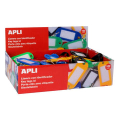 LLAVEROS DE COLORES SURTIDOS EN CAJA DE 100 UDS | APLI | ENVASE 100 UDS. UNIDAD | 8410782171324