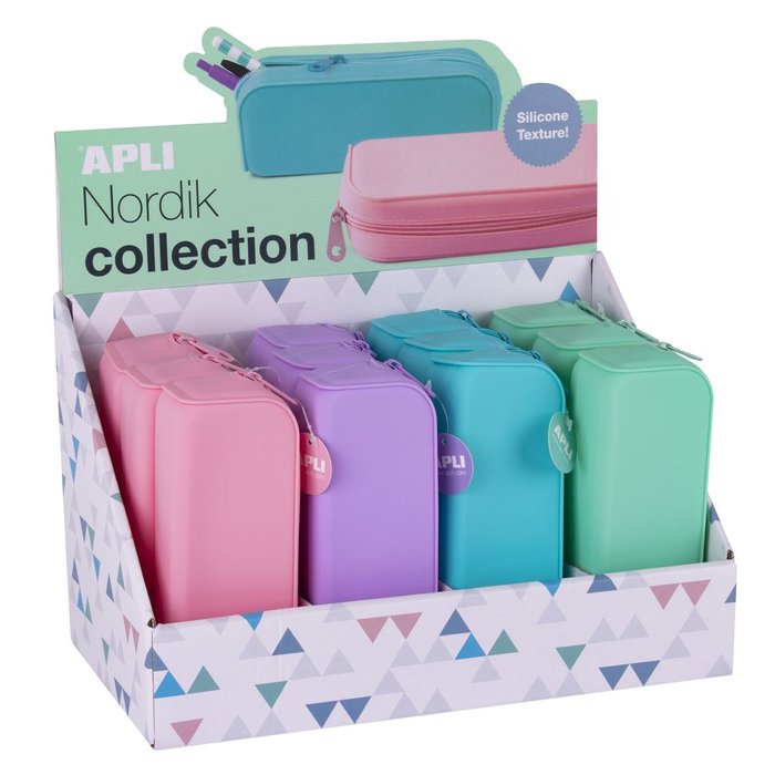 ESTUCHE SILICONA SOFT NORDIK 12 UNIDADES PASTEL | APLI DISEÑO Imagen principal del producto