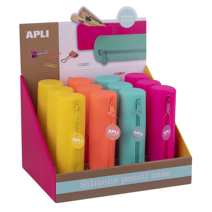 ESTUCHES DE SILICONA REDONDOS FLUOR COLLECTION 12 UNIDADES | APLI DISEÑO