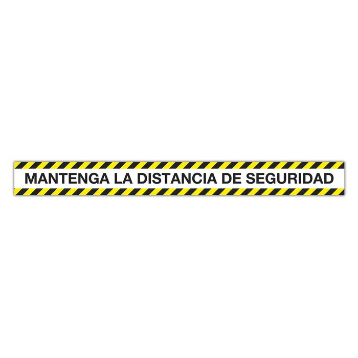 Cinta Adhesiva Mantenga la Distancia de Seguridad 100 x 10 cm APLI