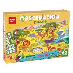 PUZLE INFANTIL OBSERVACION JUNIOR SELVA 60 PIEZAS | APLI JUEGOS | 1 UNIDAD | 8410782192213