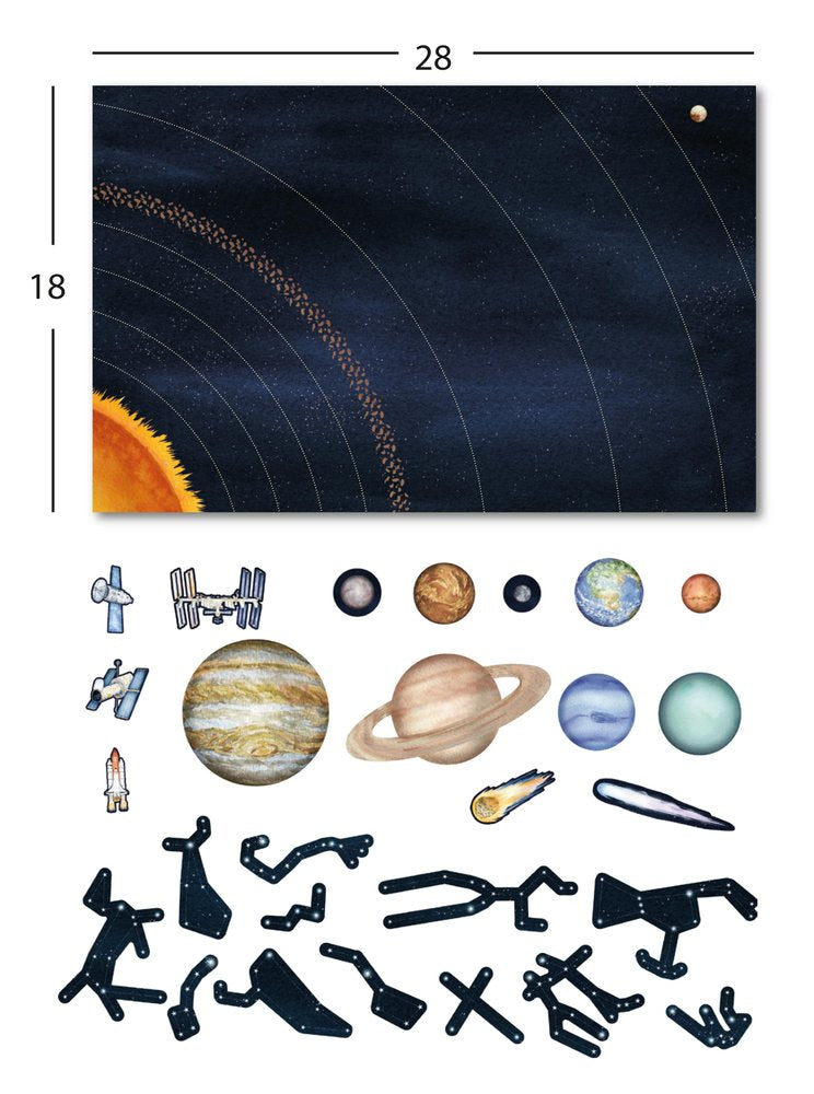 JUEGO MAGNETICO SISTEMA SOLAR 27 PIEZAS | APLI JUEGOS | 1 UNIDAD | 8410782192725