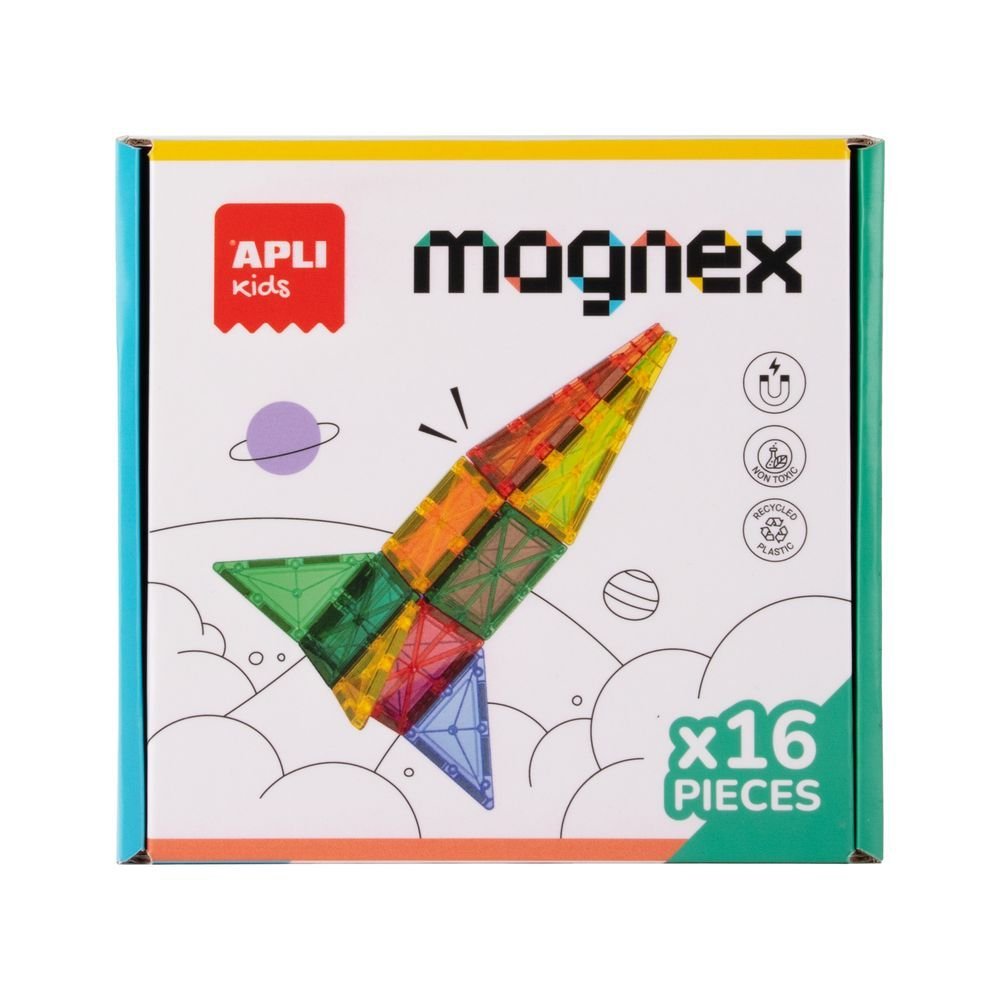 JUEGO 16 PIEZAS MAGNETICAS TRANSPARENTES | APLI JUEGOS | 1 UNIDAD | 8410782194194