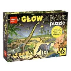 PUZZLE INFANTIL BRILLA EN LA OSCURIDAD DINOSAURIOS 60 PIEZA | APLI JUEGOS | 1 UNIDAD | 8410782194354