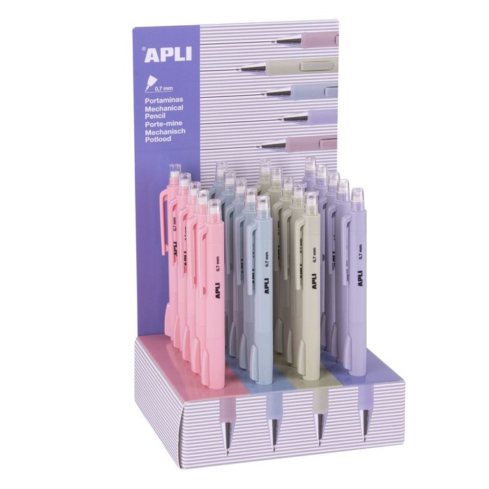 Exp 20 portaminas 0.7mm colores pastel Imagen principal del producto