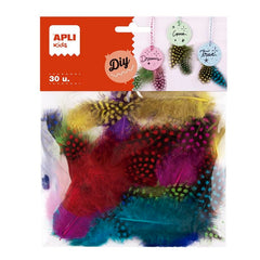 BLISTER 30 PLUMAS DECORATIVAS SURTIDAS | 1 UNIDADES | (APLI MANUALIDADES)