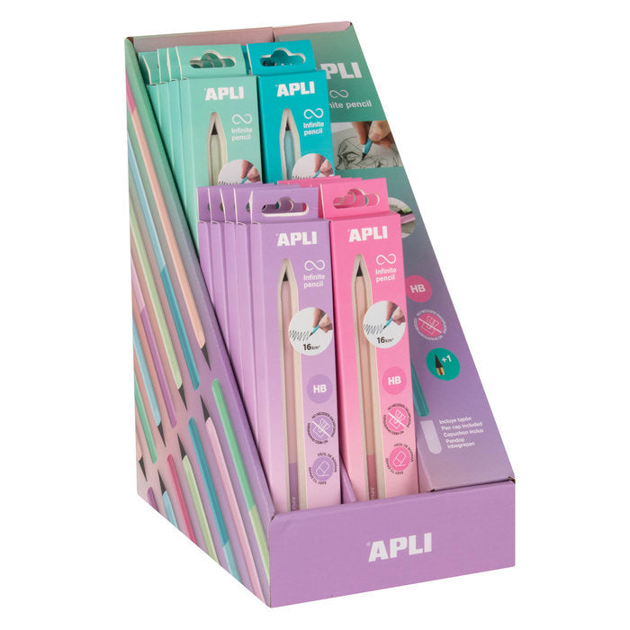 Expositor 20 Lapices Infinite Pencil Hb Nordik Surtidos Apli Diseño