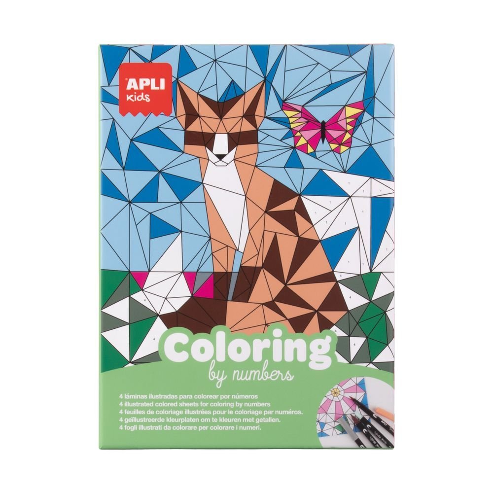 JUEGO COLORING BY NUMBERS ANIMALES | APLI JUEGOS | 1 UNIDAD | 8410782200772 Imagen principal del producto