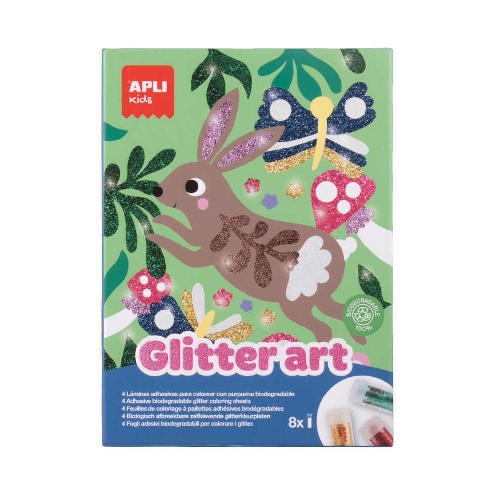 JUEGO LAMINA GLITTER ART BIODEGRADABLE | APLI JUEGOS | 1 UNIDAD | 8410782200789