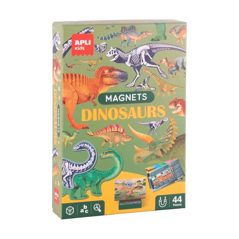 JUEGO MAGNETICO DINOSAURIOS 44 PIEZAS | APLI JUEGOS | 1 UNIDAD | 8410782201397